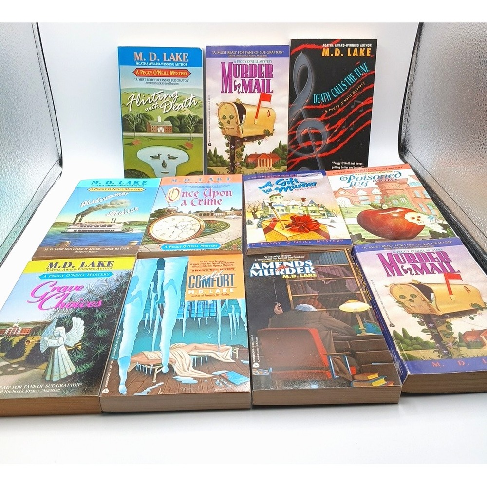 Lot of 11 PB Peggy O'Neill Series  M D Lake Series Avon Books Novels 9 are NOS